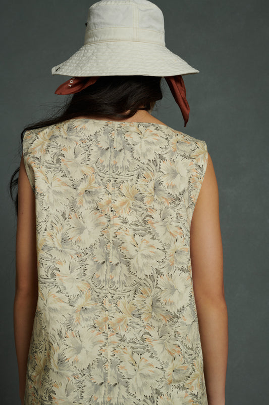 Chemise Aaron - Beige/Gris - Coton - Femme