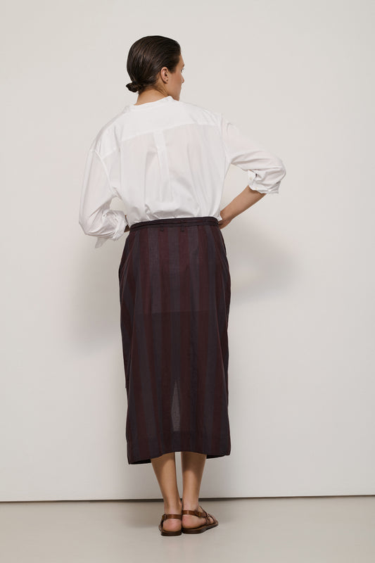 LA BURGUNDY GONNA SKIRT