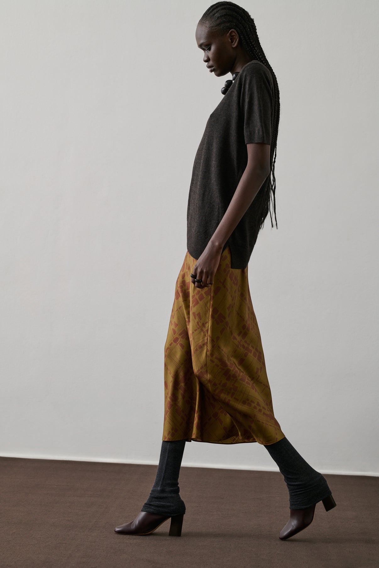 Jupe Fever - Bronze/Rouille - Soie - Femme vue 4