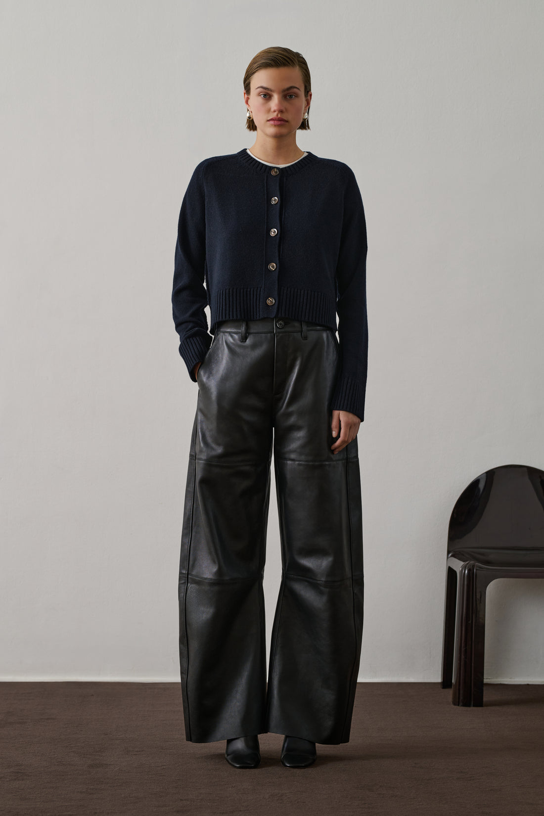 Cardigan Virginia - Navy - Laine - Femme